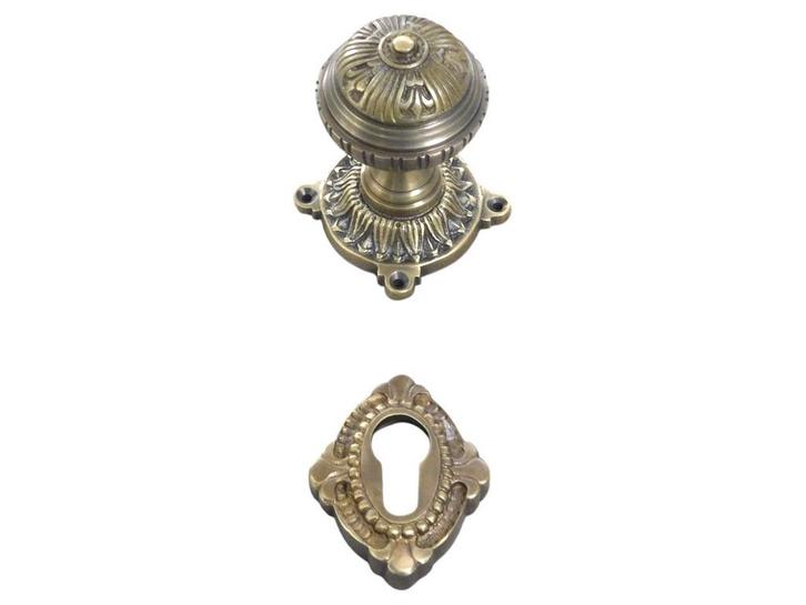 Messing deurbeslag met veiligheidssluiting, deurbeslag, Doe-het-zelf en Verbouw, Hang- en Sluitwerk, Ophalen of Verzenden