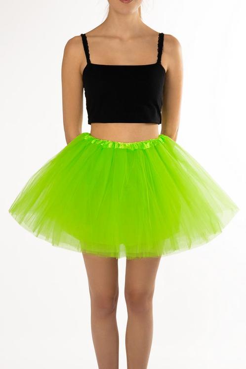 KIMU® Tutu Lime Groen Tule Rokje 98 104 110 116 Neon Groene, Kinderen en Baby's, Carnavalskleding en Verkleedspullen, Meisje, Nieuw