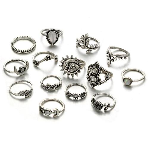Fako Bijoux® - Bohemian Stijl Ringenset - Suma - 14-Delig -, Sieraden, Tassen en Uiterlijk, Ringen, Verzenden