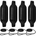 Stootwillen met Lijn 40x12cm set van 4 Zwart, Ophalen of Verzenden, Nieuw