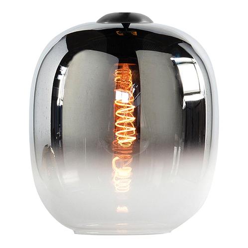 Glazen lampenkap Semi Smoked Glas | Ø23 cm, Huis en Inrichting, Lampen | Lampenkappen, 50 cm of meer, Rond, Zwart, Nieuw, Ophalen of Verzenden