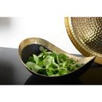 Saladekom zwart metaal met gouden rand 28X21CM, Verzenden, Nieuw
