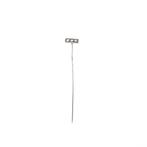 Witgouden reversspeld, dasspeld met diamant | 0,15 ct., Sieraden, Tassen en Uiterlijk, Broches, Gebruikt, Overige kleuren, Ophalen of Verzenden
