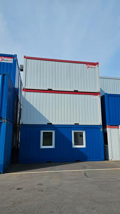 Te huur 20ft kantoorunits (6 x 2.4 m.) – Snel geleverd!, Doe-het-zelf en Verbouw, Bouwketen en Schaftketen, Zo goed als nieuw