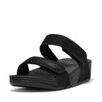 -9% FitFlop  FitFlop Lulu adjustable shimmerlux slides  maat, Slippers, Verzenden, Zwart, Nieuw