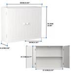 Witte Opbergkast met 2 Deuren – Vrijstaand of Wandkast MDF, Huis en Inrichting, Kasten | Buffetkasten, Verzenden, Nieuw