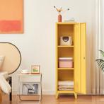 Lockerkast Kurikka metaal 137x38x38 cm geel [en.casa], Verzenden, Nieuw in verpakking