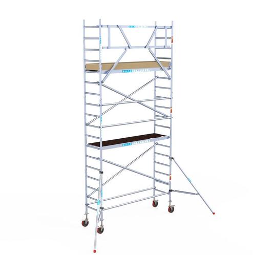 Basic rolsteiger 75 x 8,2m werkhoogte GRATIS CARBON !, Doe-het-zelf en Verbouw, Steigers, Rolsteiger of Kamersteiger, Nieuw, 5 meter of hoger