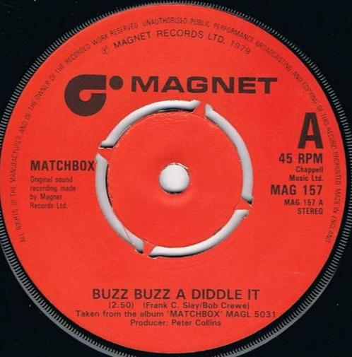 Single - Matchbox - Buzz Buzz A Diddle It, Cd's en Dvd's, Vinyl | Rock, Verzenden
