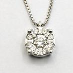 Halsketting - 18 karaat Witgoud - 0.34ct. tw. Diamant, Sieraden, Tassen en Uiterlijk, Kettingen, Nieuw
