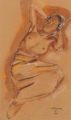 Louis Nagelkerke (1949) - Rustende Balinese vrouw, Antiek en Kunst