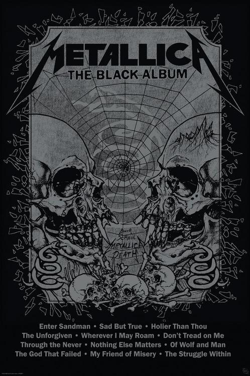Poster Metallica Black Album 61x91,5cm, Verzamelen, Posters, Nieuw, A1 t/m A3, Verzenden