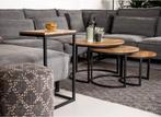 Tweedekans | HSM Collection Bijzettafel Read - naturel/zwart, Huis en Inrichting, Ophalen of Verzenden, Gebruikt