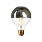 LED kopspiegel Filament lamp 7W Globe G95 Zilver Warm wit, Nieuw, Ophalen of Verzenden