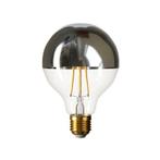 LED kopspiegel Filament lamp 7W Globe G95 Zilver Warm wit, Ophalen of Verzenden, Nieuw