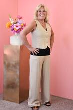 Tweedelig linnen set gilet beige, Kleding | Dames, Ophalen of Verzenden, Nieuw