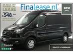 Ford Transit 2.0 EcoBlue L2H2 130PK BPM Vrij Airco €522pm, Zwart, Nieuw, Ford, Lease