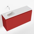 MONDIAZ OLAN 100cm toiletmeubel fire. LEX wastafel talc, Ophalen of Verzenden, Nieuw, Bad