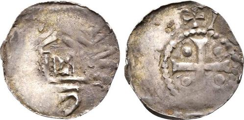 Obol o J Metz Bistum Heinrich Ii en Bischof Dietrich Ii 1..., Postzegels en Munten, Munten | Europa | Niet-Euromunten, Verzenden