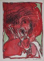 Pierre Alechinsky (1927) - Personnage surréaliste en rouge