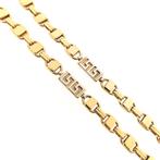 Bicolor gouden fantasieschakel ketting | 62 cm (robuust), Sieraden, Tassen en Uiterlijk, Kettingen, Ophalen of Verzenden, Gebruikt