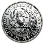Kookaburra 1 oz 1991 (300.000 oplage), Zilver, Losse munt, Verzenden