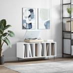vidaXL Platenkast 100x38x48 cm bewerkt hout wit, Huis en Inrichting, Verzenden, Nieuw