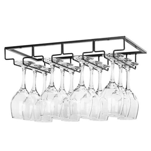 Ophangrek Wijnglazen - Zwart - 12 glazen - Wijnglazenhouder, Huis en Inrichting, Woonaccessoires | Wijnrekken, Nieuw, Verzenden