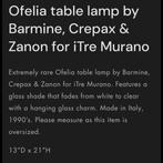 Murano, ITre - Paolo Crepax, Barmine & Zanon - Lamp - Ofelia, Antiek en Kunst, Antiek | Lampen