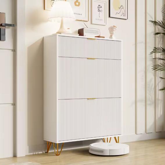 Schoenenrek met Uitklapbare Lades en Opbergvak – Compact Wit, Huis en Inrichting, Kasten | Schoenenkasten, Nieuw, Verzenden