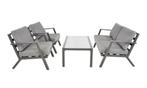 Stoel-Bank Loungeset - Marah - Aluminium - Lesli Living, Verzenden, Nieuw