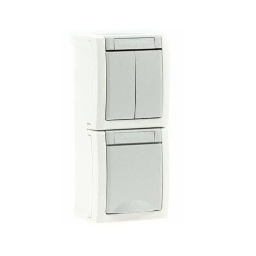 Panasonic Viko combinatie wandcontactdoos + randaarde met, Doe-het-zelf en Verbouw, Elektra en Kabels, Nieuw, Ophalen of Verzenden