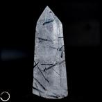 Natuurlijke AAA+++ Zwarte Toermalijn in Kwarts Obelisk,, Verzamelen, Mineralen en Fossielen