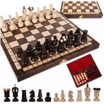 Ruhhy klassiek houten schaakset 31x31 cm – luxe opbergkoff, Ophalen of Verzenden, Nieuw