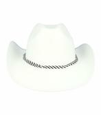 Cowboyhoed Vilt Touw Wit, Verzenden, Nieuw