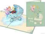 Geboortekaart | Blauw wiegje met lieve fee voor goede wen..., Verzenden, Nieuw
