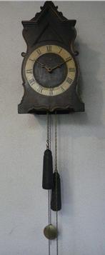 Klok - hout messing staal - 1850-1900, Antiek en Kunst