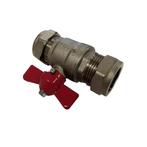 Kogelkraan vleugel 22mm knelkoppeling, Verzenden, Nieuw