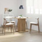 vidaXL Eettafel 80x80x75 cm bewerkt hout artisanaal, Verzenden, Nieuw