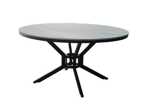 Sensline jersey tuintafel rond 140 polywood antraciet, Tuin en Terras, Tuintafels, Nieuw, Rond