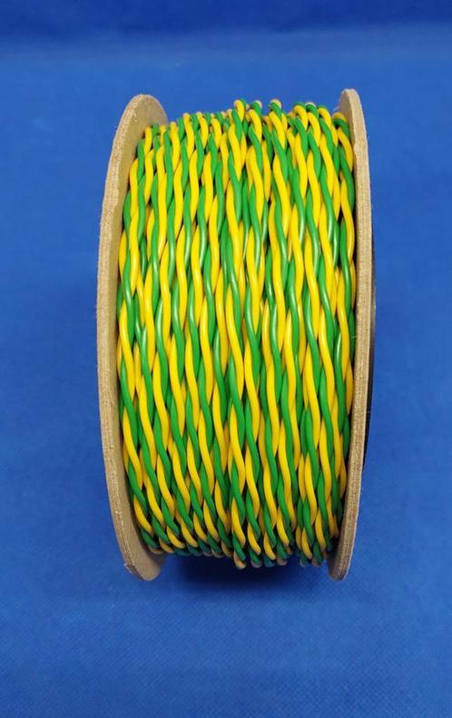 Twisted Pair 2x 0,75mm2  FLRY-B kabel - Geel/Groen -50 meter, Auto-onderdelen, Elektronica en Kabels, Nieuw, Verzenden