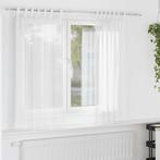 vidaXL Gordijnen voile met lussen 2 st 140x175 cm wit, Verzenden, Nieuw, Wit