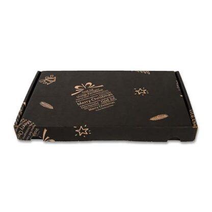 Brievenbusdoos kerst 0255*160*027 mm kerststrik zwart-bruin, Huis en Inrichting, Woonaccessoires | Kunstplanten en Kunstbloemen