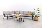 VDG Viento/Mindo hoek loungeset (4-delig) - Royal Grey/Teak, Verzenden, Nieuw, Hout, Loungeset