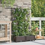 vidaXL Tuin Bloempot 2 pcs Bruin Staal, Tuin en Terras, Verzenden, Minder dan 60 cm, Nieuw, Metaal