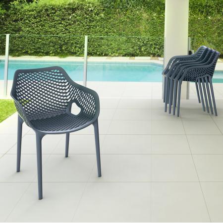 (MDK-105062) Siesta Air XL topdesign buitenstoel, antraciet, Huis en Inrichting, Stoelen, Nieuw, Ophalen of Verzenden