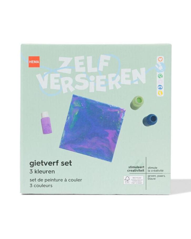 HEMA Gietverf set blauw, Hobby en Vrije tijd, Knutselen, Nieuw, Verzenden