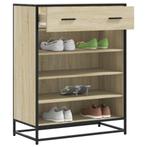 vidaXL Schoenenkast 75x38x97,5 cm bewerkt hout en metaal, Huis en Inrichting, Verzenden, Nieuw