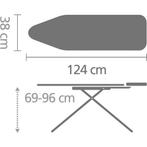 Brabantia Strijkplank B met Strijkijzerhouder - 124 x 38 cm, Verzenden, Zo goed als nieuw