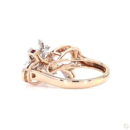 Ring - 14 karaat Roségoud - 0.72ct. tw. Diamant (Natuurlijk), Sieraden, Tassen en Uiterlijk, Ringen
